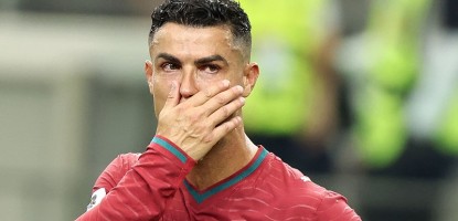 Cristiano Ronaldo bar den portugisiska tröjan för sista gången i en match